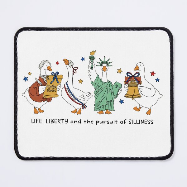 Item preview, Life Liberty Pursuit of Silliness , Independence Day Gift, Funny 4th of July, Patriotic Goose designed and sold by sawczy-shop.