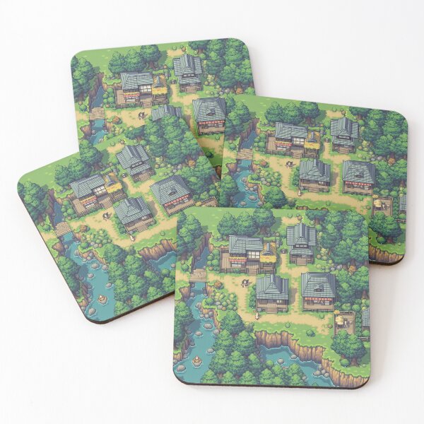 Item preview, Sleepy 32-Bit Village designed and sold by NijiWorld.