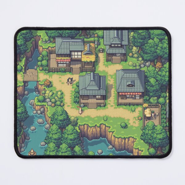 Item preview, Sleepy 32-Bit Village designed and sold by NijiWorld.