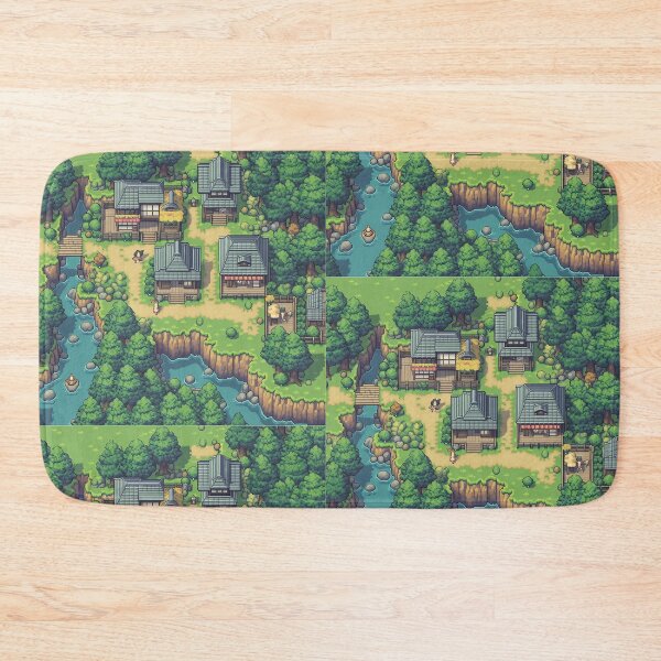 Item preview, Sleepy 32-Bit Village designed and sold by NijiWorld.