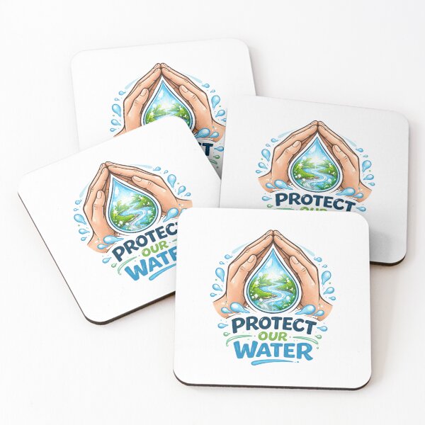 Item preview, Protect Our Water Minimalist Eco Design Clean Earth Awareness for Everyone designed and sold by meesara.