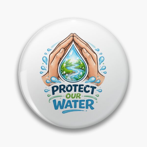 Item preview, Protect Our Water Minimalist Eco Design Clean Earth Awareness for Everyone designed and sold by meesara.