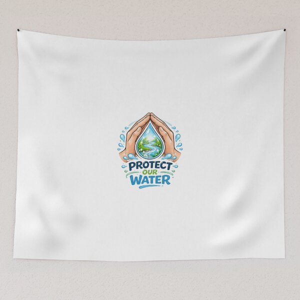 Item preview, Protect Our Water Minimalist Eco Design Clean Earth Awareness for Everyone designed and sold by meesara.