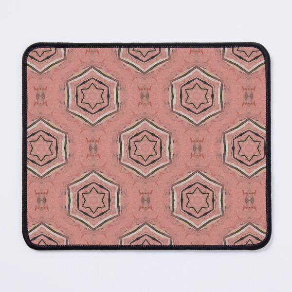 Item preview, Hexagon Star Geometric Pattern in Peach designed and sold by Artistestella.