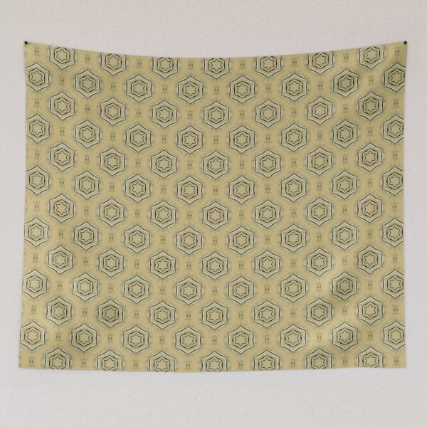 Item preview, Hexagon Star Geometric Pattern in Yellow designed and sold by Artistestella.