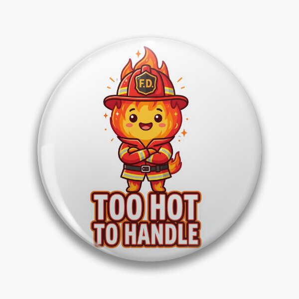 Item preview, Too Hot to Handle Firefighter Sticker - Funny Firefighter Gift - Firefighter Pun designed and sold by MagicalThreads.
