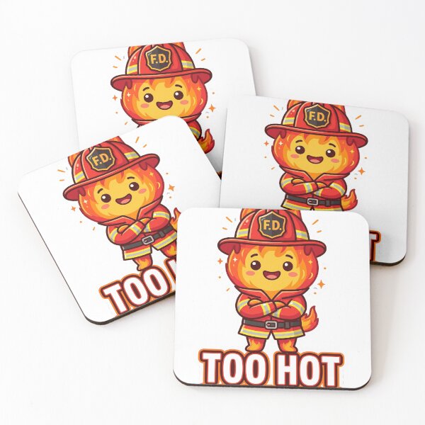 Item preview, Too Hot to Handle Firefighter Sticker - Funny Firefighter Gift - Firefighter Pun designed and sold by MagicalThreads.
