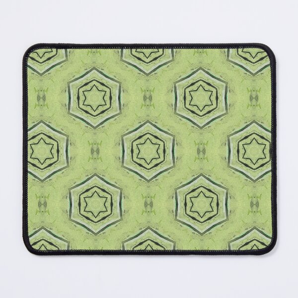 Item preview, Hexagon Star Geometric Pattern in Green designed and sold by Artistestella.