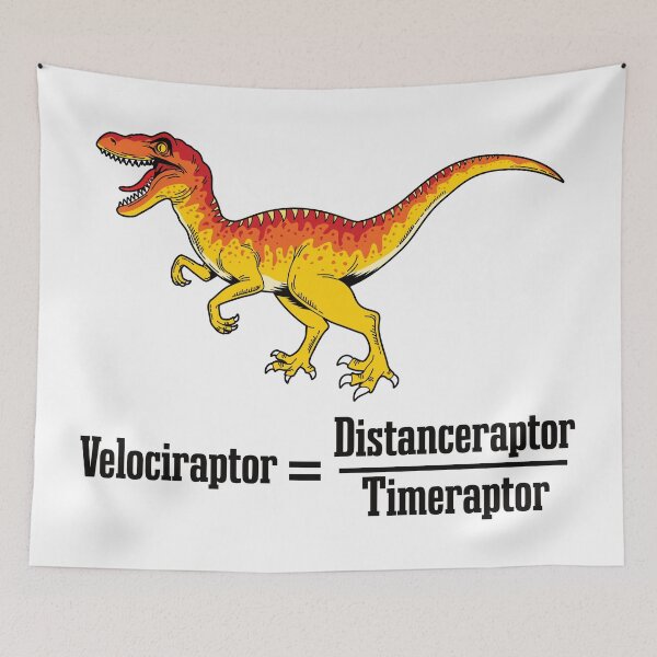 Item preview, Velociraptor Dinosaur Physics Pun designed and sold by mrhighsky.