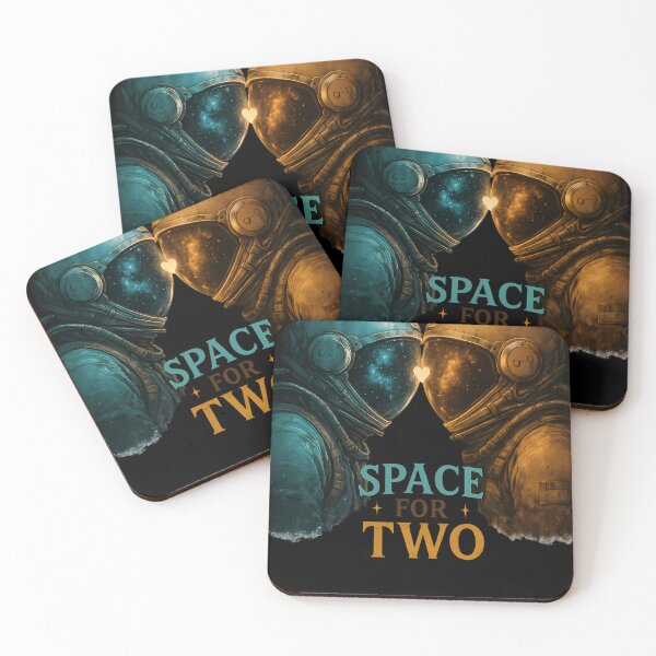 Artikelvorschau, Space For Two Kosmisches Paar Astronauten T-Shirt entworfen und verkauft von etuvibes.