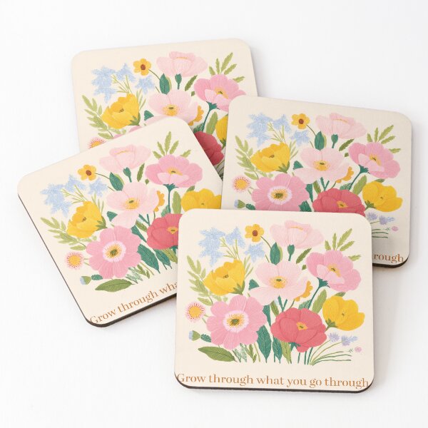 Item preview, Wildflowers Don’t Need Permission – Floral Typography Quote Design designed and sold by BobaBunny76.