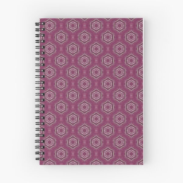 Item preview, White Hexagon Star Geometric Pattern in Maroon designed and sold by Artistestella.