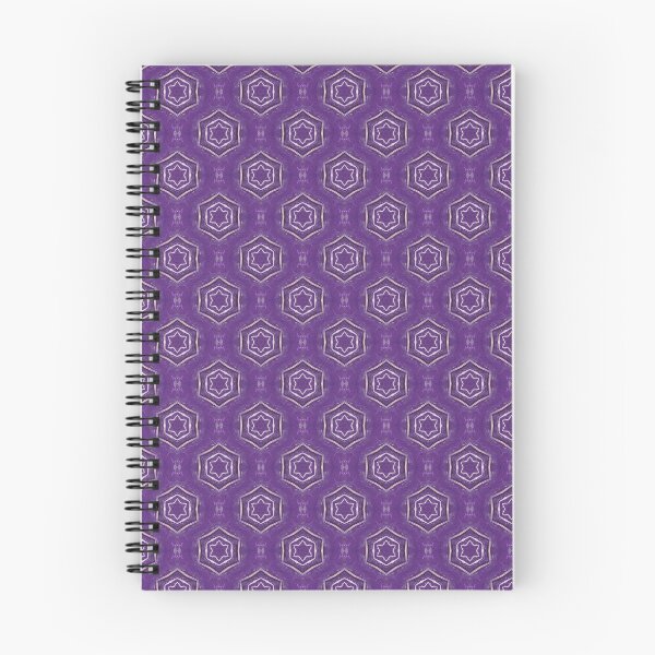 Item preview, White Hexagon Star Geometric Pattern in Purple designed and sold by Artistestella.
