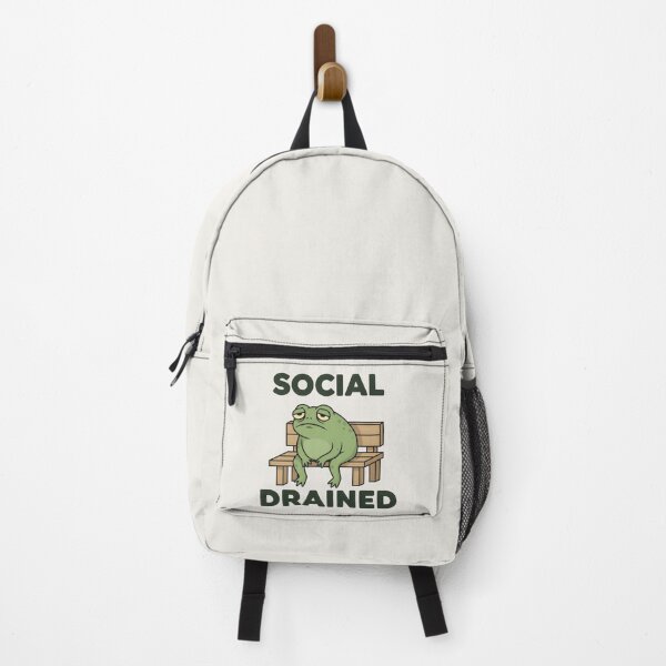 Item preview, Socially Drained Frog Shirt – Funny Introvert Anxiety Meme Tee designed and sold by ZyxDes.