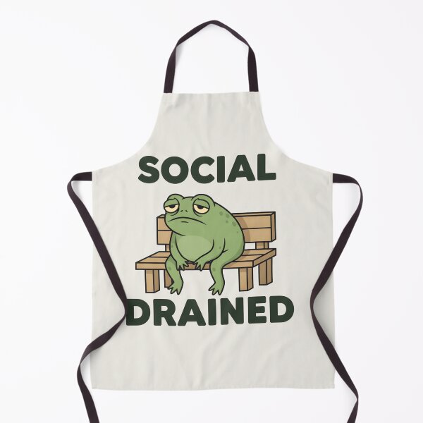 Item preview, Socially Drained Frog Shirt – Funny Introvert Anxiety Meme Tee designed and sold by ZyxDes.