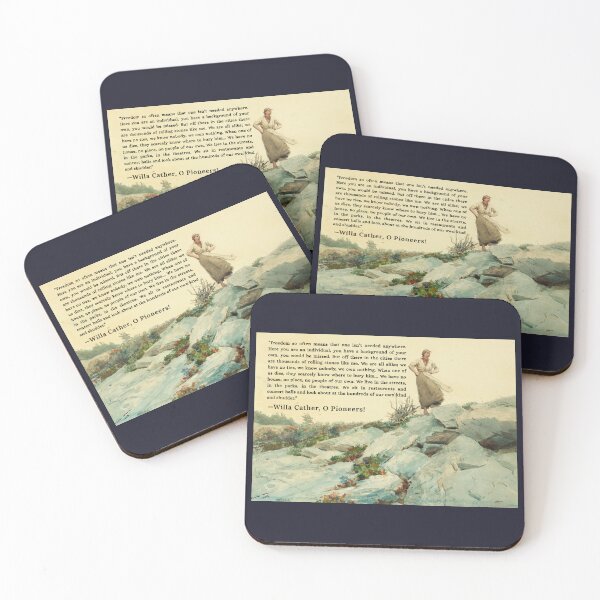 Item preview, Willa Sibert Cather quote: Freedom so often means that one isn't needed anywhere. designed and sold by artbleed.