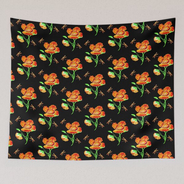 Item preview, Flower and Dragonflies designed and sold by Linda Callaghan.
