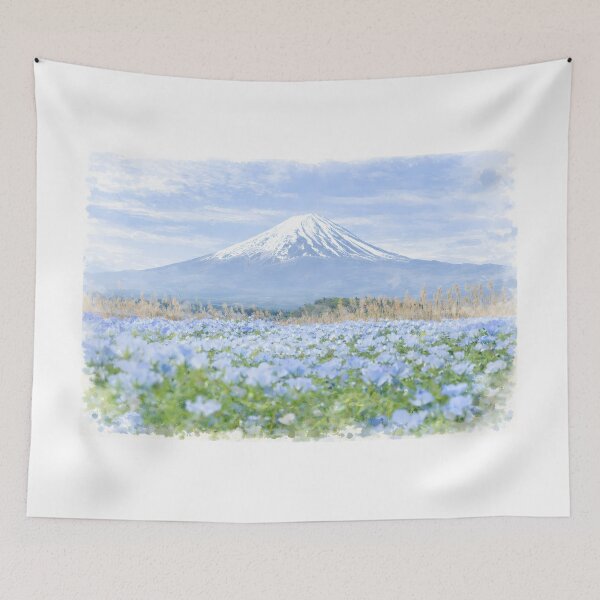 Item preview, Oishi Park Nemophila with Fuji designed and sold by HOMETOWN86.