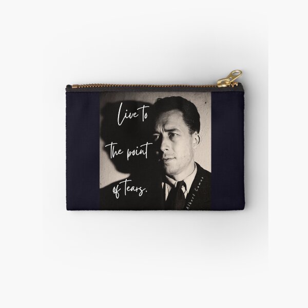 Item preview, Albert Camus black and white portrait and quote: Live to the point of tears designed and sold by artbleed.