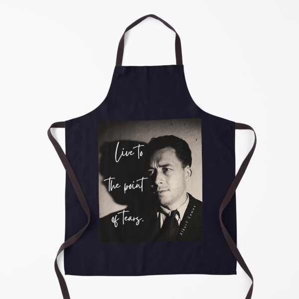 Item preview, Albert Camus black and white portrait and quote: Live to the point of tears designed and sold by artbleed.