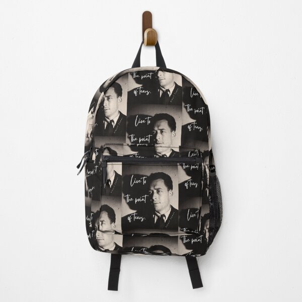 Item preview, Albert Camus black and white portrait and quote: Live to the point of tears designed and sold by artbleed.