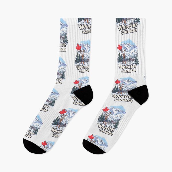 Item preview, Whistler BC Canada Retro Cute Skiing Resort Landscape  designed and sold by HowToCanadian.