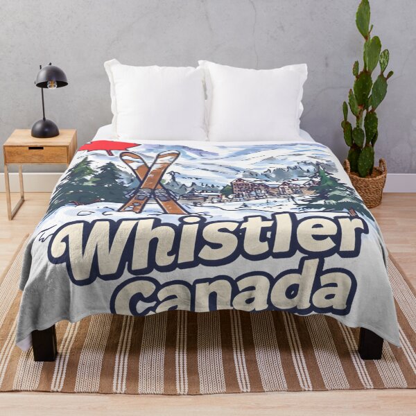 Item preview, Whistler BC Canada Retro Cute Skiing Resort Landscape designed and sold by HowToCanadian.