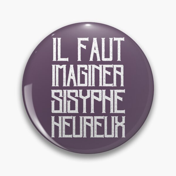 Aperçu de l'œuvre Albert Camus TEXTE : il faut imaginer sisyphe heureux créée et vendue par artbleed.
