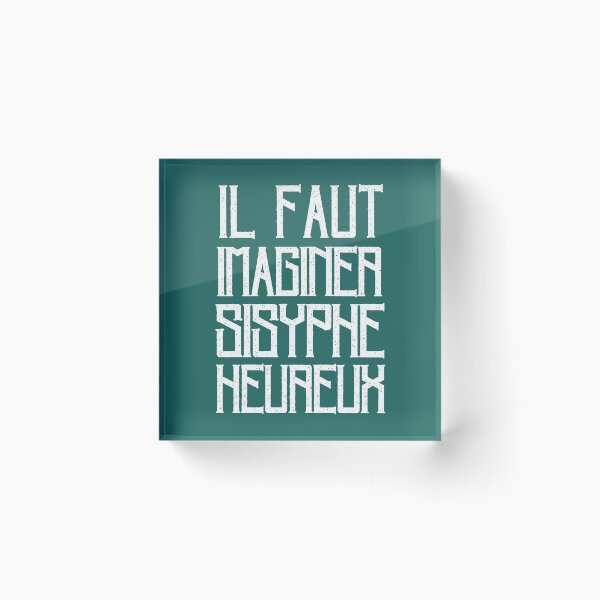 Aperçu de l'œuvre Albert Camus TEXTE : il faut imaginer sisyphe heureux créée et vendue par artbleed.