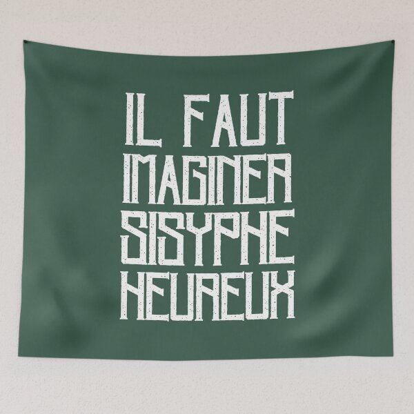 Item preview,  Albert Camus TEXT: il faut imaginer sisyphe heureux designed and sold by artbleed.