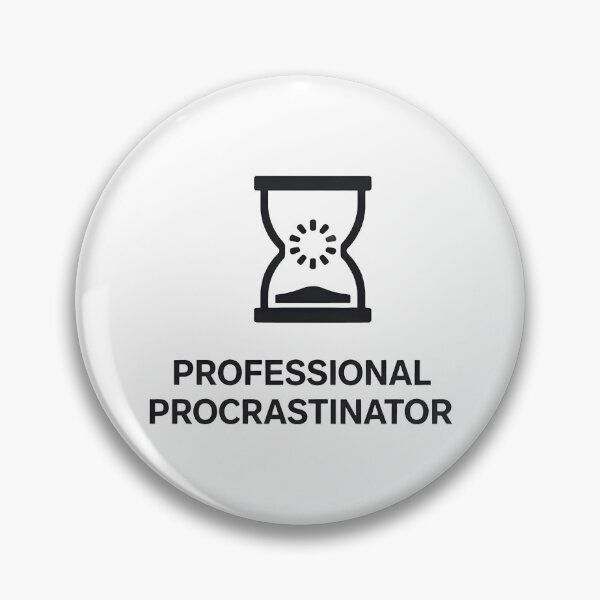 Item preview, Professional Procrastinator Hourglass Minimalist designed and sold by SplashTastic.