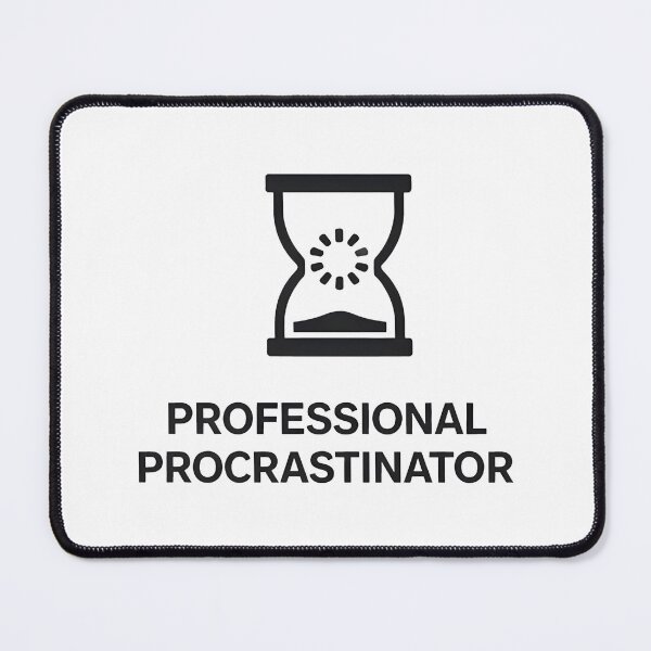 Item preview, Professional Procrastinator Hourglass Minimalist designed and sold by SplashTastic.