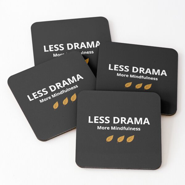Item preview, Less Drama More Mindfulness - Minimalist Wellness Quote designed and sold by FreshLineArts.