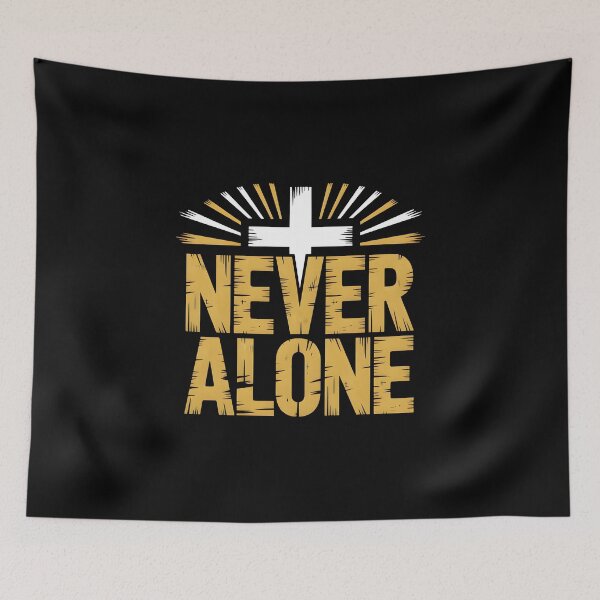 Item preview, Never Alone - Faith Based Graphic Tee designed and sold by ForgedByFaith.