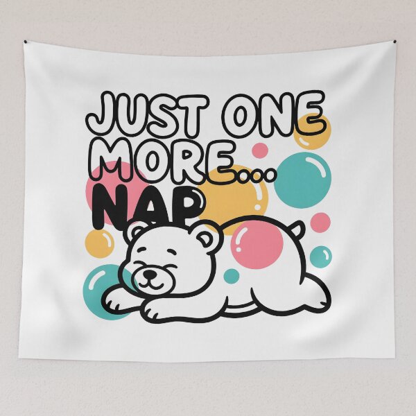 Item preview, Just One More Nap Polar Bear designed and sold by SplashTastic.