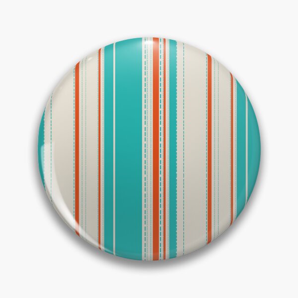 Item preview, Retro Teal & Orange Stripes Pattern with Dashed Lines – Modern Geometric Vintage Style designed and sold by WildHugeDot.