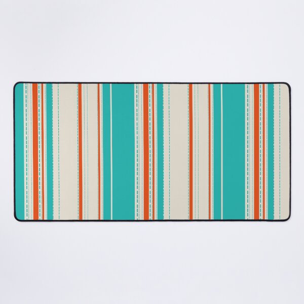 Item preview, Retro Teal & Orange Stripes Pattern with Dashed Lines – Modern Geometric Vintage Style designed and sold by WildHugeDot.