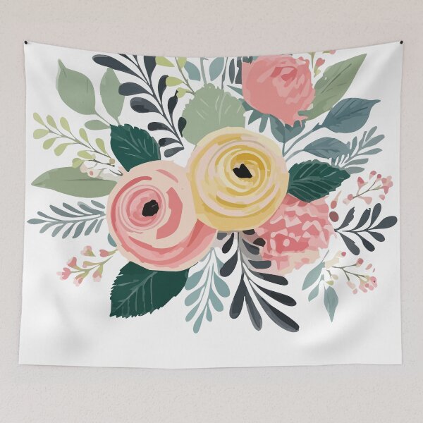 Item preview, Soft Botanical Floral Bouquet Illustration designed and sold by storieslanguage.