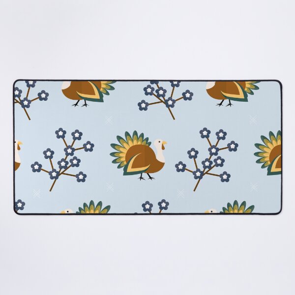 Item preview, Turkeys on blue designed and sold by reneesillus.