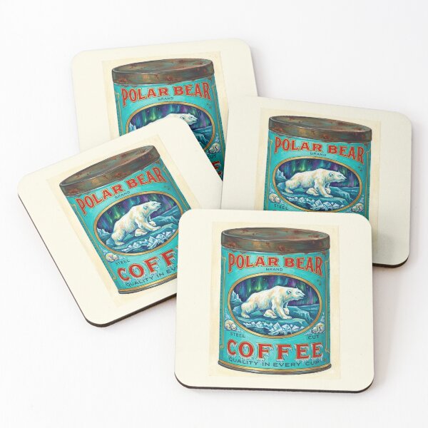 Item preview, Polar Bear Coffee Tin designed and sold by Corinne Alexa Jackson.