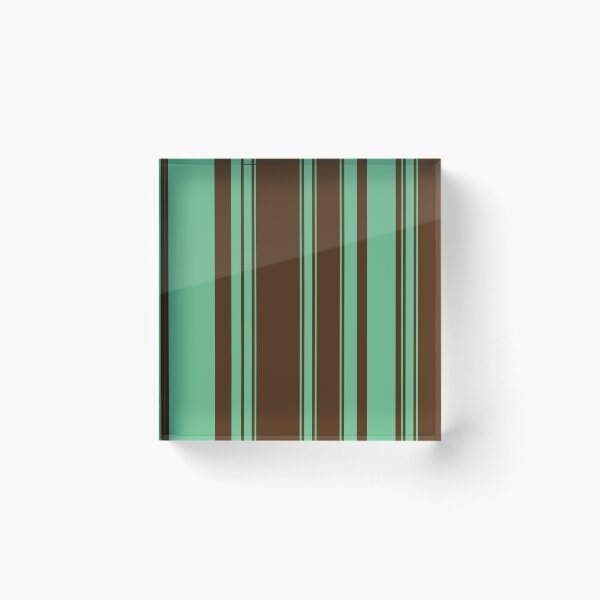Artikelvorschau, Grünes und braunes Streifenmuster – Erdiges, minimalistisches Retro-Design entworfen und verkauft von WildHugeDot.