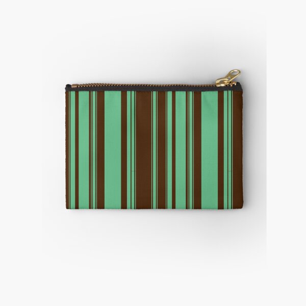 Item preview, Green & Brown Vertical Stripes Pattern – Earthy Retro Minimalist Natural Design designed and sold by WildHugeDot.