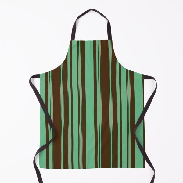 Item preview, Green & Brown Vertical Stripes Pattern – Earthy Retro Minimalist Natural Design designed and sold by WildHugeDot.