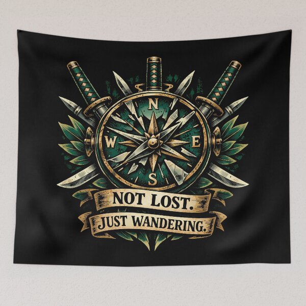 Item preview, Broken Compass Samurai Swords Tattoo Art designed and sold by agearb.
