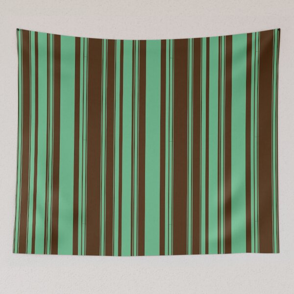 Item preview, Green & Brown Vertical Stripes Pattern – Earthy Retro Minimalist Natural Design designed and sold by WildHugeDot.
