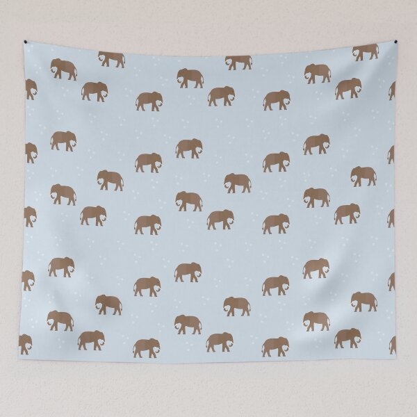 Item preview, Elephants on blue designed and sold by reneesillus.