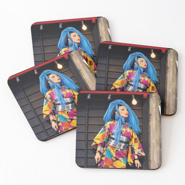 Item preview, Japanese Kimono Art: Neon Shadow Fashion Illustration designed and sold by clipboxjp.