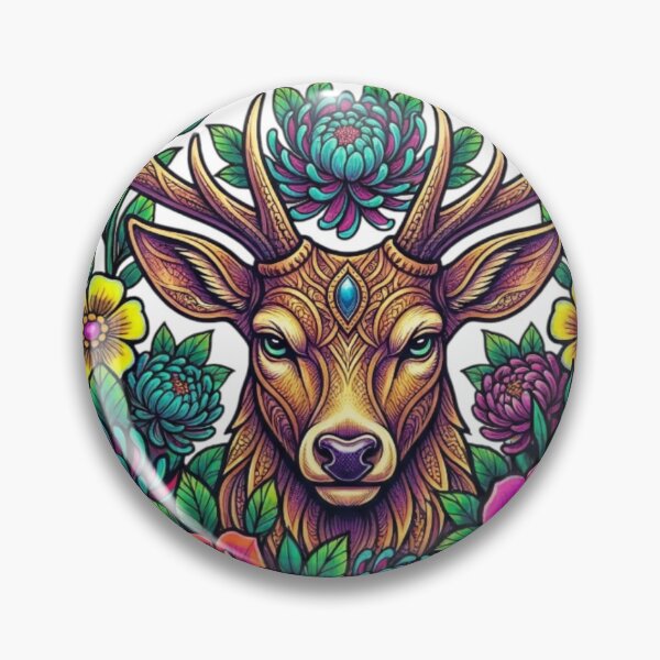 Item preview, Deer face art designed and sold by PP&RAINBOW SHOP.
