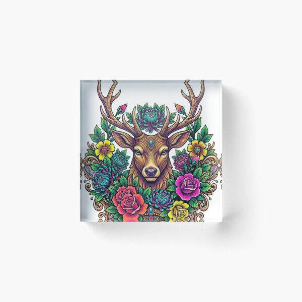Item preview, Deer face art designed and sold by PP&RAINBOW SHOP.