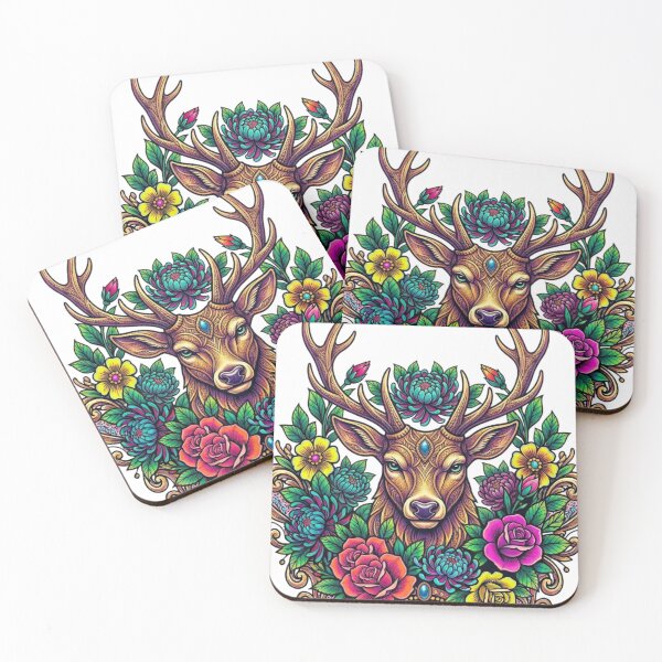 Item preview, Deer face art designed and sold by PP&RAINBOW SHOP.